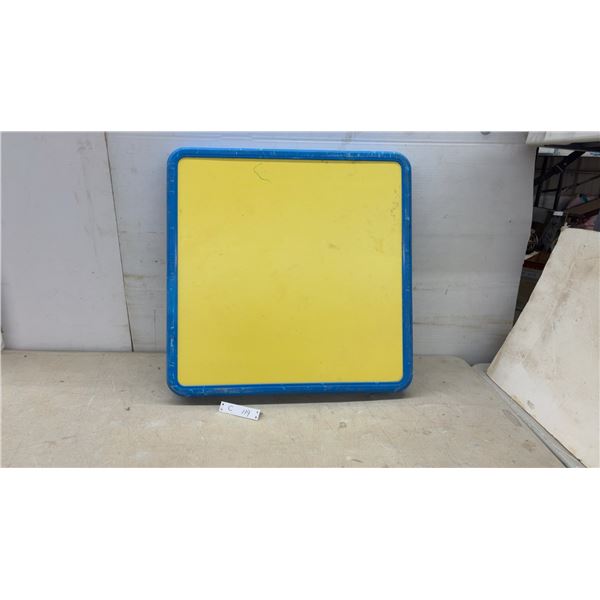 Fisher-Price Grow with Me Table Top, Yellow with Blue Frame, 26 x 26"