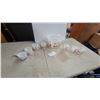 Image 1 : Anchor Hocking Fire-King Tom and Jerry Milk Glass Punch Bowl Set with Mugs