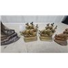 Image 3 : Vintage Cast Metal Sailing Ship Bookends, Assorted Styles and Finishes, Four Pairs