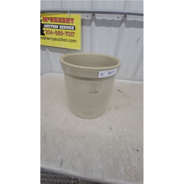 Medalta Potteries Ltd. 3-Gallon Imperial Stoneware Crock
