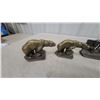 Image 2 : Collection of Cast or Brass Metal Animal Bookends Including Bears, Elephants, and Dogs
