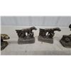 Image 3 : Collection of Cast or Brass Metal Animal Bookends Including Bears, Elephants, and Dogs