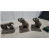 Image 4 : Collection of Cast or Brass Metal Animal Bookends Including Bears, Elephants, and Dogs