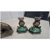 Image 5 : Collection of Cast or Brass Metal Animal Bookends Including Bears, Elephants, and Dogs