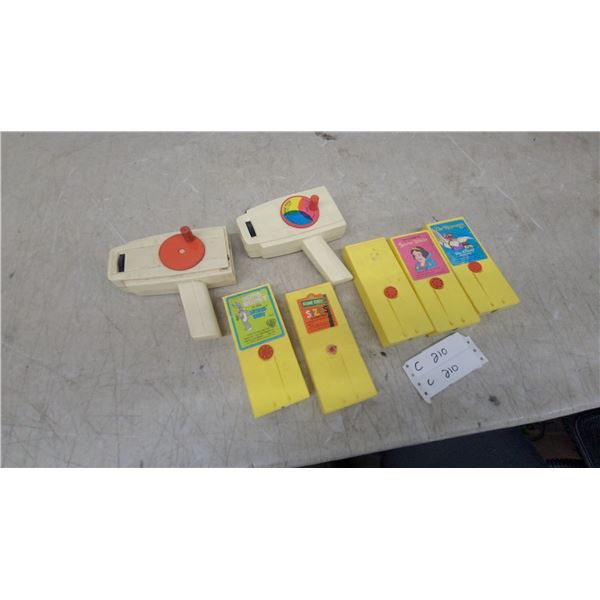 Fisher-Price Movie Viewers Model 460 and 990 with Cartridges and More