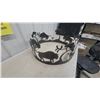 Image 2 : Metal Fire Pit Ring with Laser-Cut Wildlife Silhouette Scene, Bison Diameter 24"