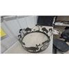 Image 3 : Metal Fire Pit Ring with Laser-Cut Wildlife Silhouette Scene, Bison Diameter 24"