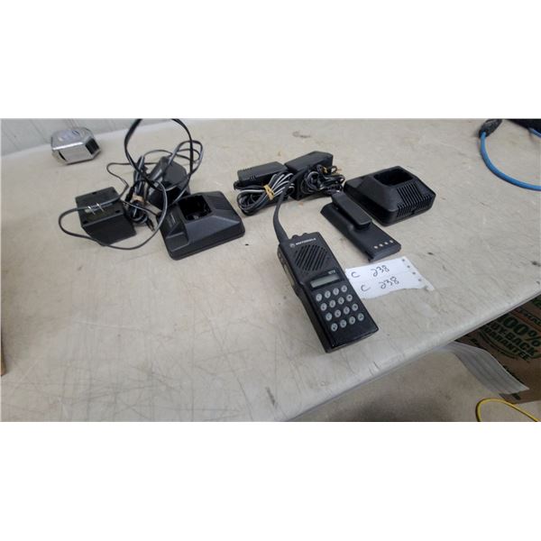 Motorola GTX Two-Way Radio with Charging Cradles and Power Adapters