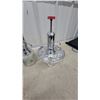 Image 3 : Vintage Mid-Century Chrome Siphon Pump Liquor Dispenser with Shot Glasses and Tray