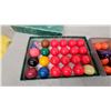 Image 4 : Vintage English Snooker Ball Set, American Pool Balls, and Billiard Balls