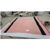 Image 1 : Witney Point Four-Point Wool Blanket, Pink with Black Stripes and Red Binding