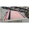 Image 2 : Witney Point Four-Point Wool Blanket, Pink with Black Stripes and Red Binding