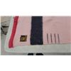 Image 3 : Witney Point Four-Point Wool Blanket, Pink with Black Stripes and Red Binding