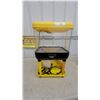 Image 1 : Sure Puff Commercial Cotton Candy Machine with Clear Enclosure and Yellow Base