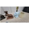 Image 4 : Vintage Ceramic Dumbo Elephant Lamp, Elephant Figurines, and More