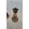 Image 4 : Lever-Operated Brass Bell on Wood Base and Sertoma International Brass Bell
