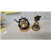Image 5 : Lever-Operated Brass Bell on Wood Base and Sertoma International Brass Bell