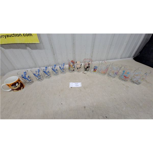 Looney Tunes Taz Mug, Road Runner Glasses, Disney Character Glasses, and More 14x
