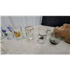 Image 2 : Collection of CFL Team Glass Mugs, Beer Brand Glasses, Shot Glasses, and Wpj Jets