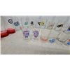 Image 7 : Collection of CFL Team Glass Mugs, Beer Brand Glasses, Shot Glasses, and Wpj Jets