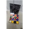 Image 4 : Complete Billiard Ball Set with Cue Ball and Numbered Solids and Stripes in Box Appear N.O.S.