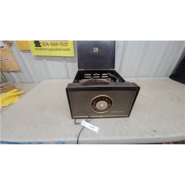 RCA Victor Victrola 55ES3 Portable AM Radio and Record Player Vintage