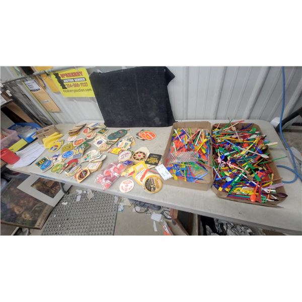 Vintage Cocktail Swizzle Sticks, Bar Coasters, Large Life Time Collection