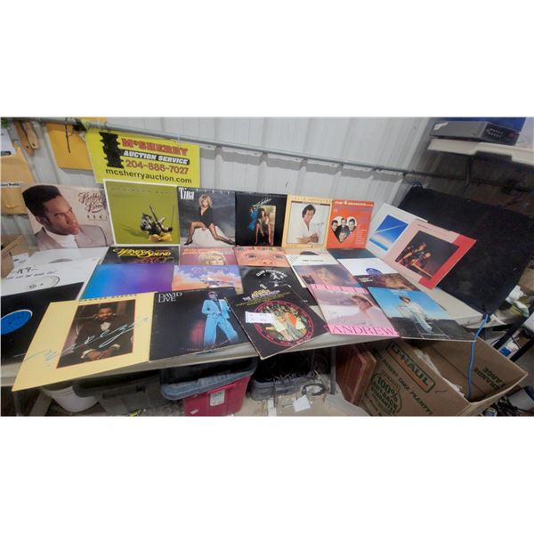 42x Vintage Vinyl Record Album Collection: Bobby Brown, George Benson, Tina Turner, and More