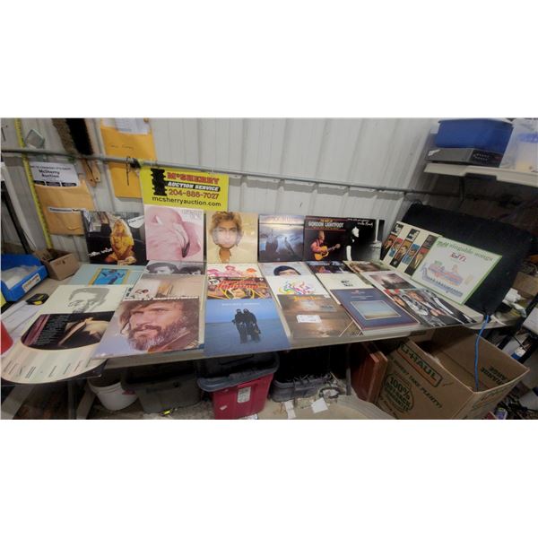 40x Vintage Vinyl Record Collection Including Gordon Lightfoot, The Knack, Raffi, and More