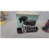 Image 3 : Vintage Ceramic Horse TV Lamp with Shade and Dog Cast Door Stop and Porc. Polar Bear Book Ends