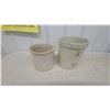 Image 1 : Medalta Potteries Ltd. 2-Gallon Imperial Stoneware Crock and Unmarked Crock 1 gal