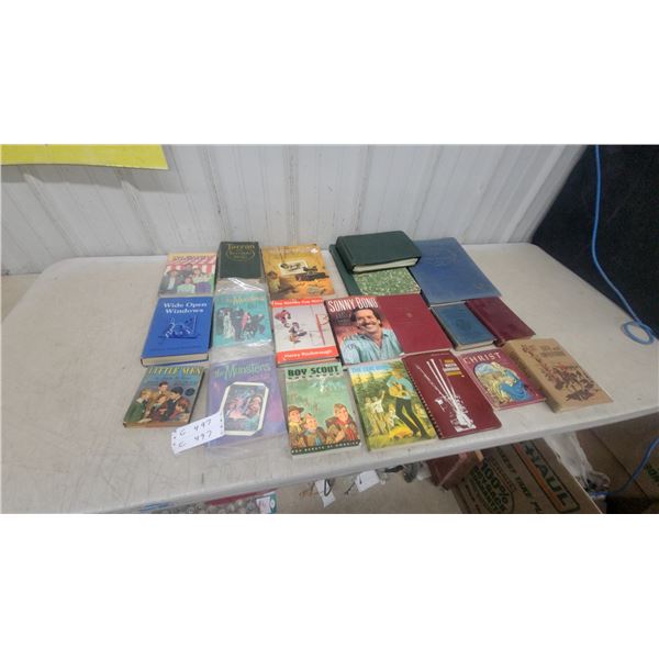 Vintage Book Collection Including Little Men, Tarzan the Terrible, The Munsters, and More