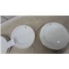 Image 2 : White Porcelain Dinnerware Plate Set with Gold Rim Manitoba Club Dishwear