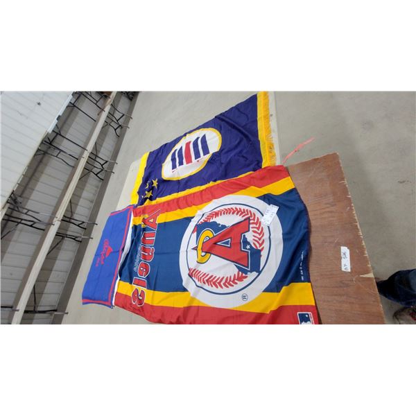 California Angels MLB Team Flag, Bass Ale Promotional Banner, and More