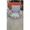 Image 8 : Three-Piece Gray Wicker Patio Set with Cushions and Glass-Top Coffee Table