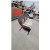 Image 4 : Dark Brown Wicker Settee with Geometric Pattern Cushions 52"