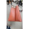 Image 3 : Mid-Century Modern Wooden Frame Sofa with Terracotta Vinyl Upholstery 64" Wide