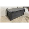 Image 2 : Keter Dark Gray Resin Outdoor Deck Storage Box with Faux Wood Grain Texture 28 x 26 x 60-1/2, Full