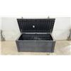 Image 4 : Keter Dark Gray Resin Outdoor Deck Storage Box with Faux Wood Grain Texture 28 x 26 x 60-1/2, Full