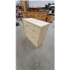 Image 2 : Unfinished Knotty Pine Three-Drawer Chest with Round Wooden Knobs 27 x 24 x 11.6"