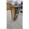 Image 2 : Decorative Trompe L'Oeil Bookshelf Accent Cabinet with Glass Top and Side 32 x 32 x 12"