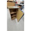 Image 4 : Decorative Trompe L'Oeil Bookshelf Accent Cabinet with Glass Top and Side 32 x 32 x 12"