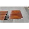 Image 2 : Pair of Rustic Wood and Wrought Iron End Tables 22 x 22 x 27"