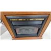 Image 2 : Electric Fireplace Mantel with Cherry-Tone Wood Cabinet and Decorative Carved Scrollwork with