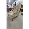 Image 3 : Upholstered Wingback Armchair with Southwestern Geometric Pattern