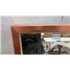 Image 2 : Rectangular Wall Mirror with Copper-Tone Metallic Frame, 63 x 16"