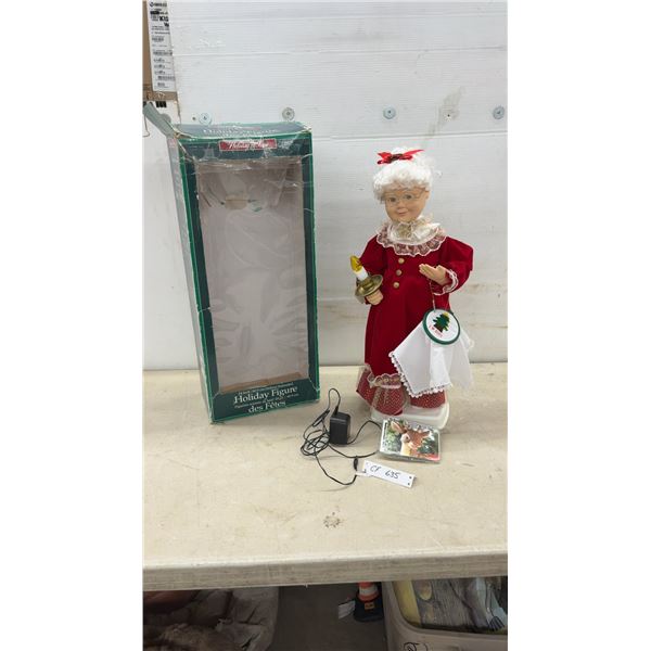 Holiday Time 24-Inch Deluxe Animated Mrs. Claus Holiday Figure with Box and More