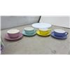 Image 2 : Set of 4 Pastel Tea Cups and Saucers in Floral Gift Box