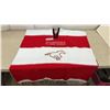 Image 1 : Calgary Stampeders CFL Fan Poncho with Logo and Fringe