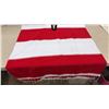 Image 3 : Calgary Stampeders CFL Fan Poncho with Logo and Fringe